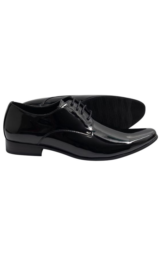 Zwarte moderne lakleren schoenen