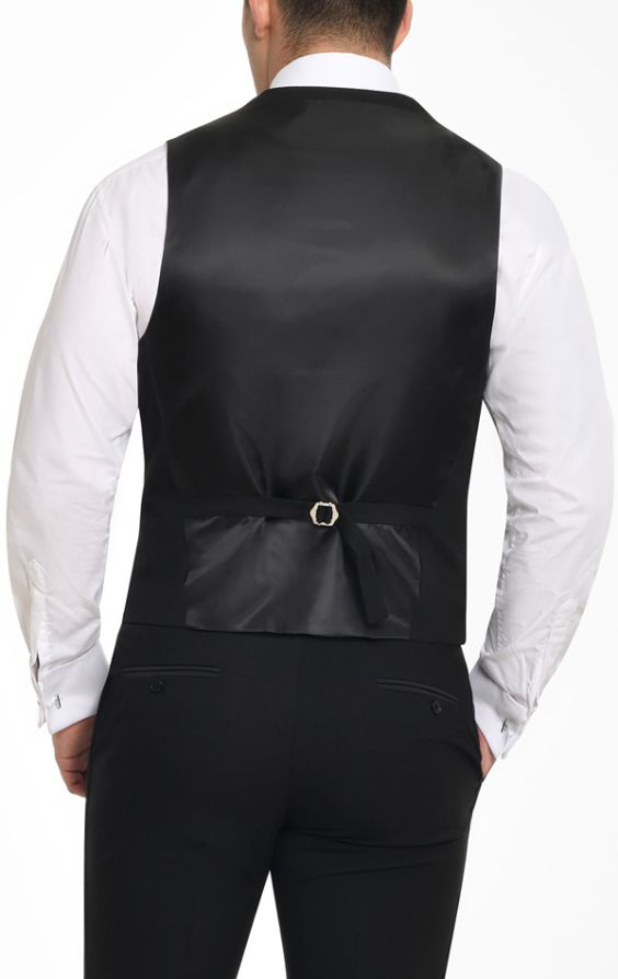 ELISABETTA FRANCHI Gilet Smoking In Crêpe Con Rever In Raso Bianco - Foto 10