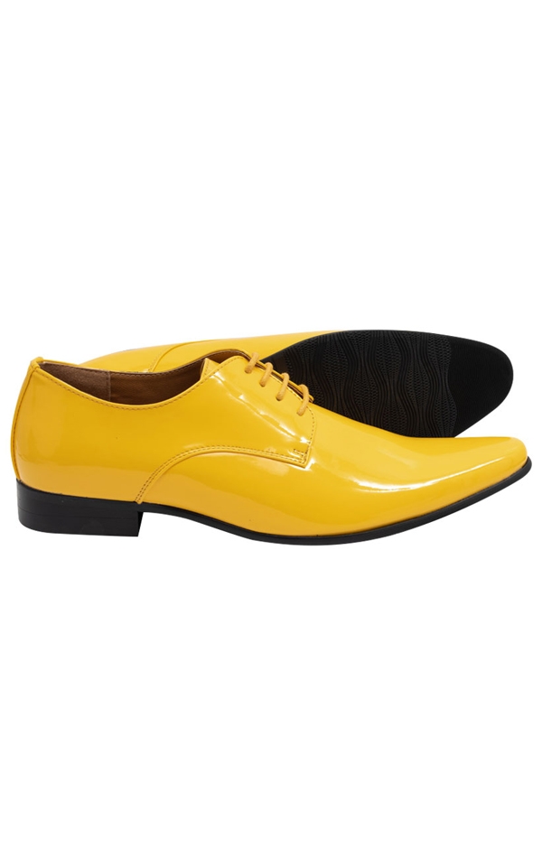 Gele moderne lakschoenen | Dobell