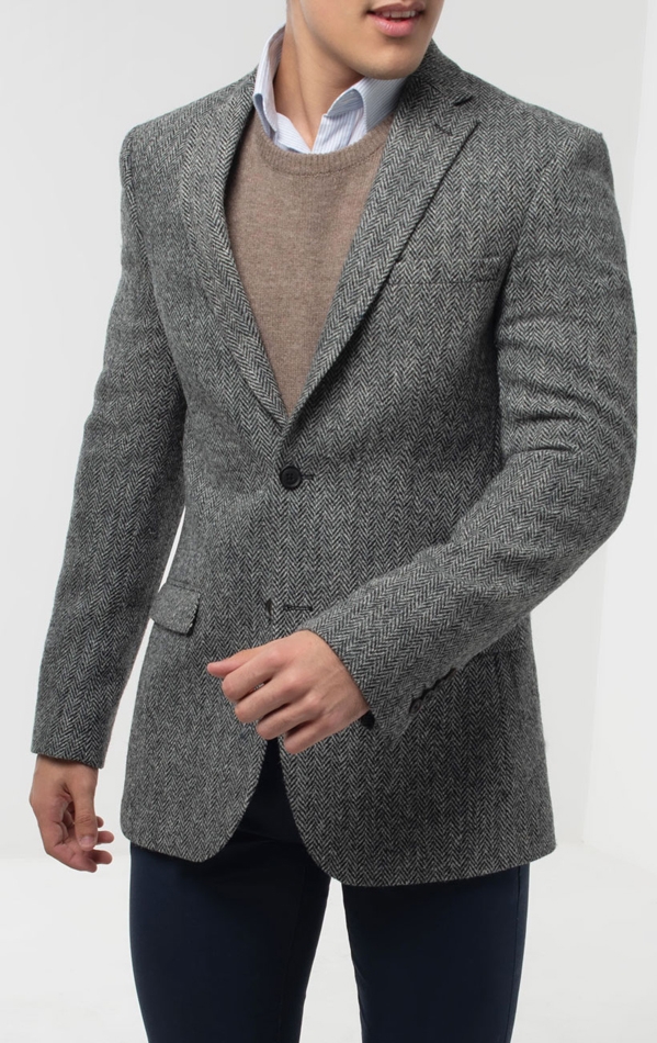 Mens eiken bruin vintage ruit visgraat tweed blazer jas of vest retro Kleding Gender-neutrale kleding volwassenen Blazers 