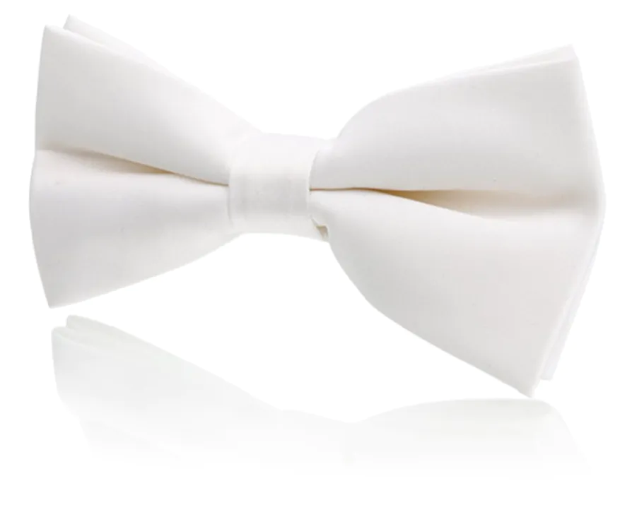 Strik voor jongens, wit, polyester, voorgestrikt Strik voor jongens, wit, polyester, voorgestrikt