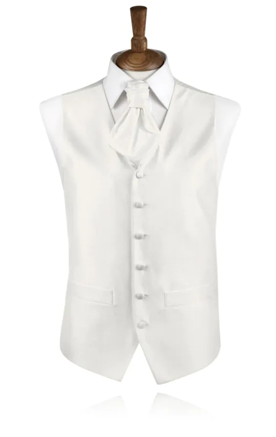 Jongens Gilet Ivoorkleur in Poly Dupion Jongens Gilet Ivoorkleur in Poly Dupion
