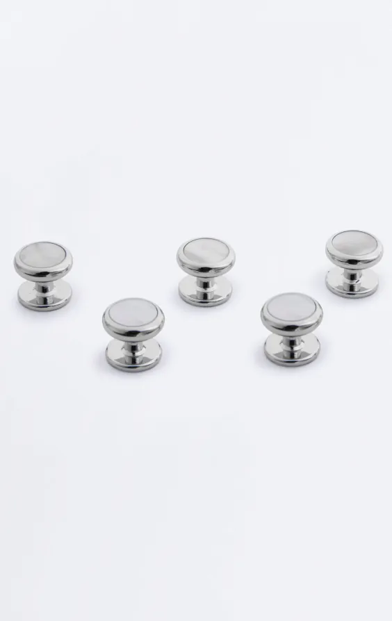 Parelmoer manchetknoop en stud set - photo 2
