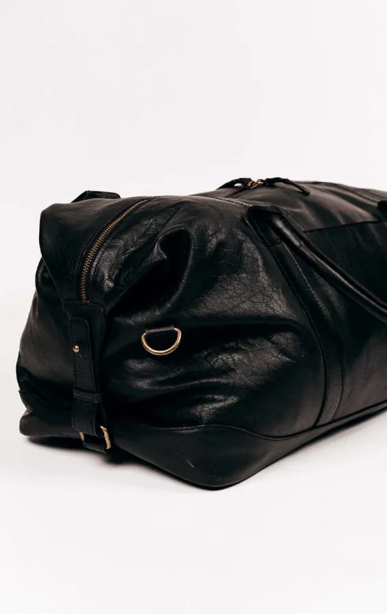 Zwart leren weekendtas - photo 3