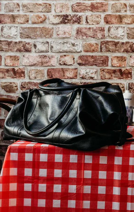 Zwart leren weekendtas - photo 4