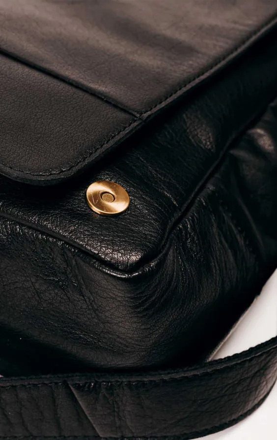 Zwarte Leren Grote Messenger Bag - photo 4