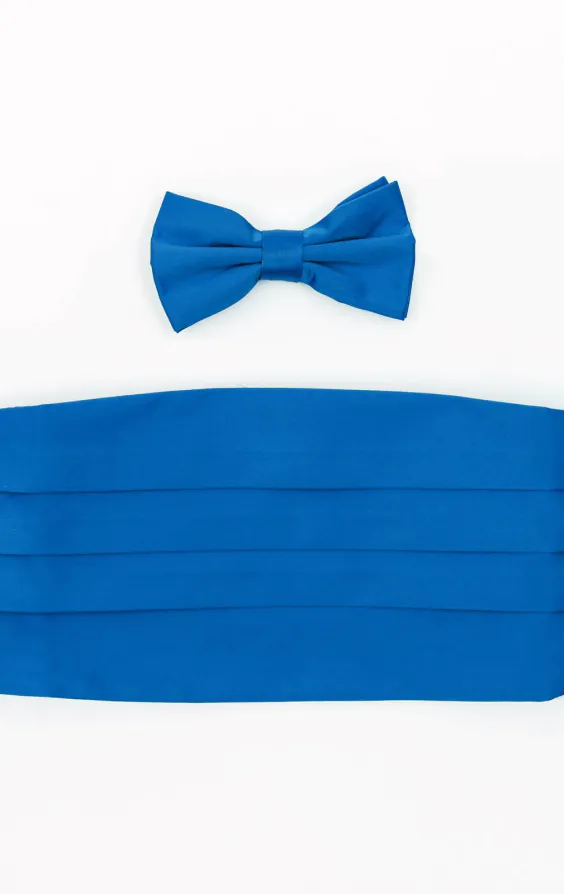 Blauw cumberband & strik set Blauw cumberband & strik set