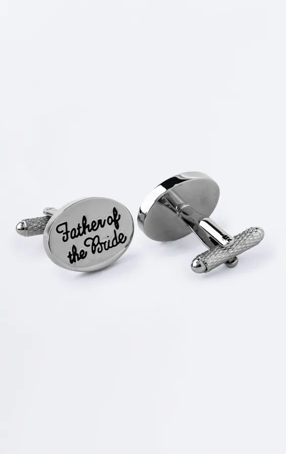 Zilverkleurige 'Father of the Bride' manchetknopen - photo 1