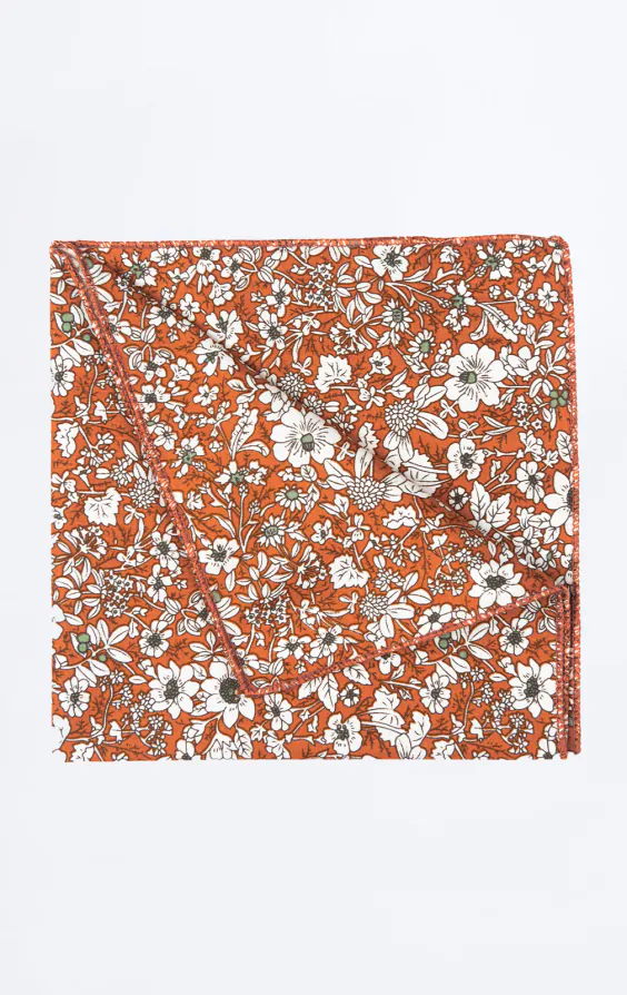 Oranje gebloemde pochet