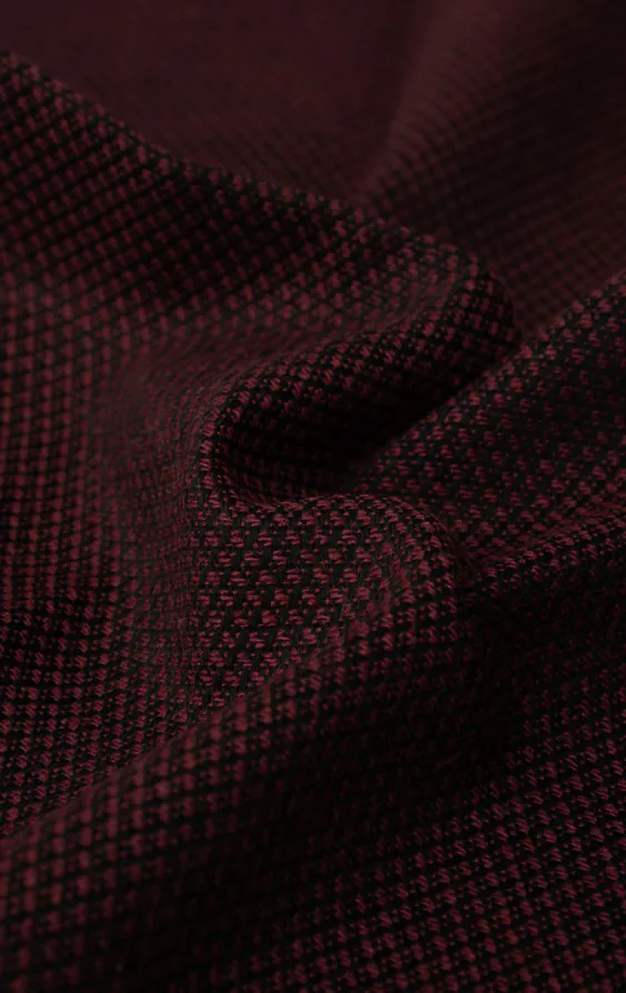 Bordeaux rood geweven pochet - photo 1