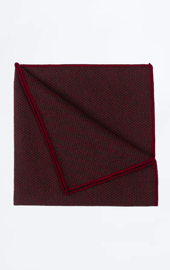 Bordeaux rood geweven pochet