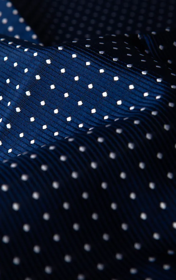 Blauw met witte stippen pochet - photo 1