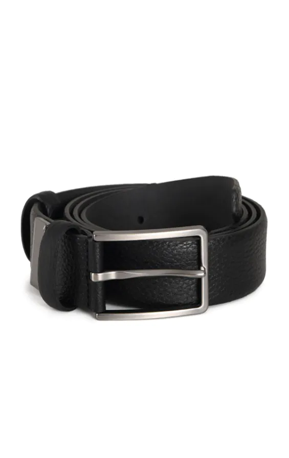 Zwart kiezel lederen riem - photo 1 Zwart kiezel lederen riem - photo 1