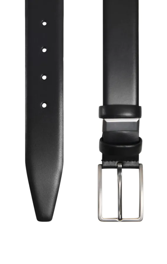 Zwart leren riem Zwart leren riem