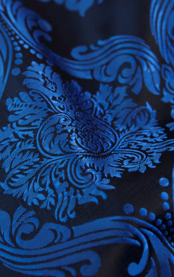 Blauw victoriaans jacquard stropdas - photo 2