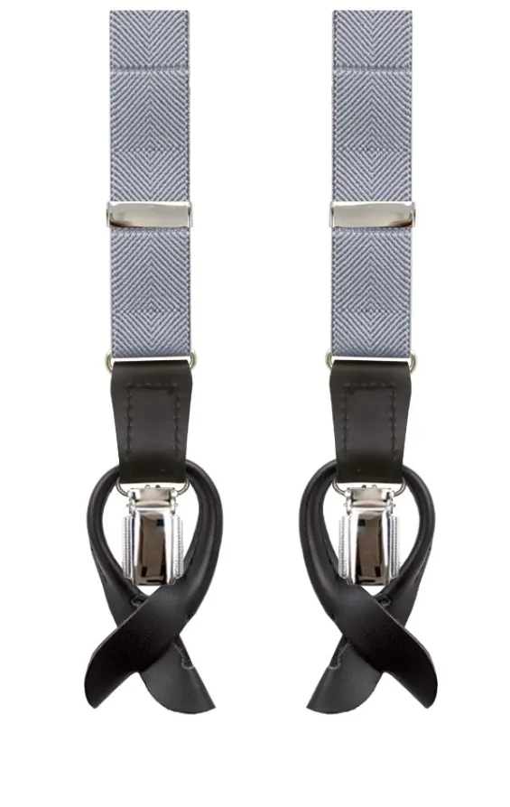 Luxe smalle zilveren bretels - 25 mm