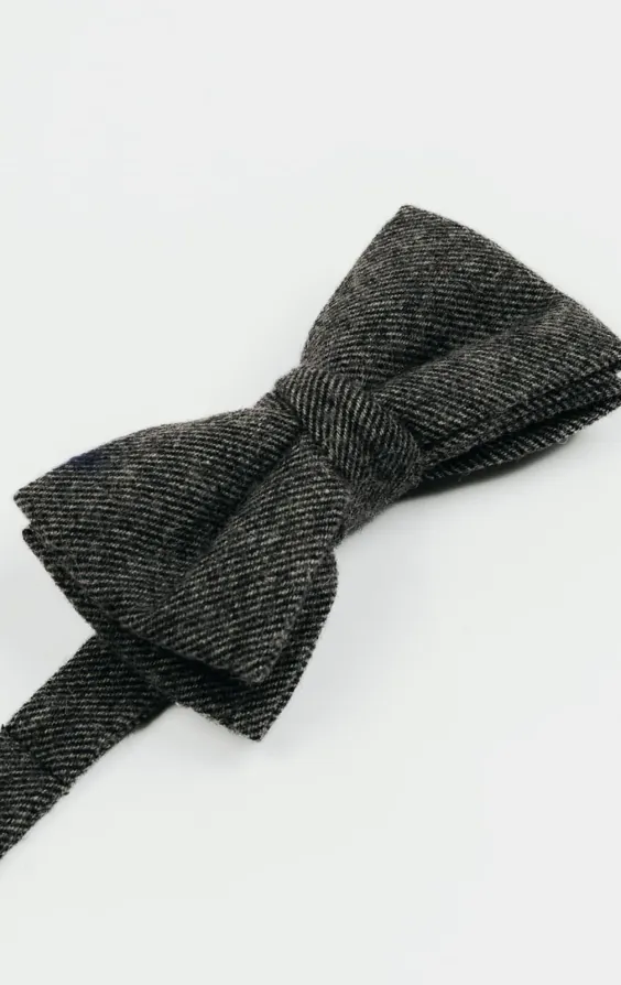 Grijze twill tweed strik - photo 1