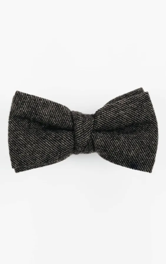 Grijze twill tweed strik