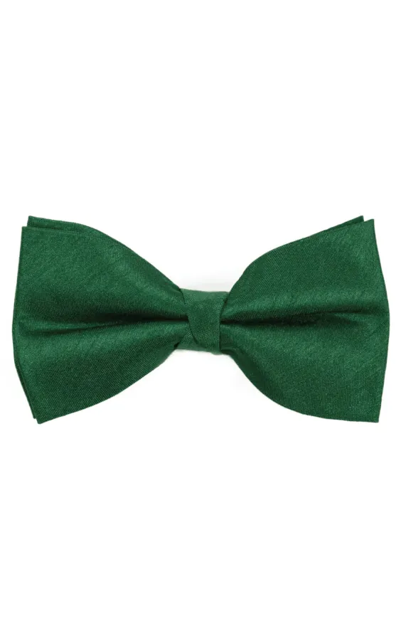 Strik in donkergroen, polyester dupion, voorgestrikt Strik in donkergroen, polyester dupion, voorgestrikt