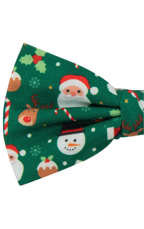 'Santa & Friends' groene kerst strik - photo 1