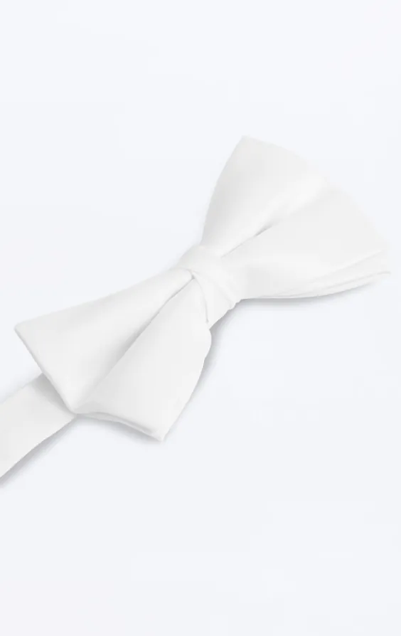 Witte polyester strik (voorgestrikt en ongestrikt) - photo 1 Witte polyester strik (voorgestrikt en ongestrikt) - photo 1