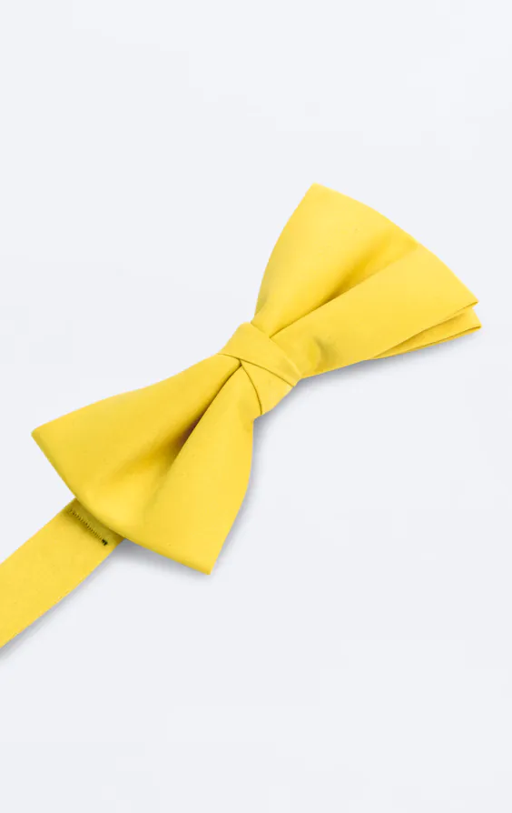 Geel polyester strik, voorgestrikt - photo 1