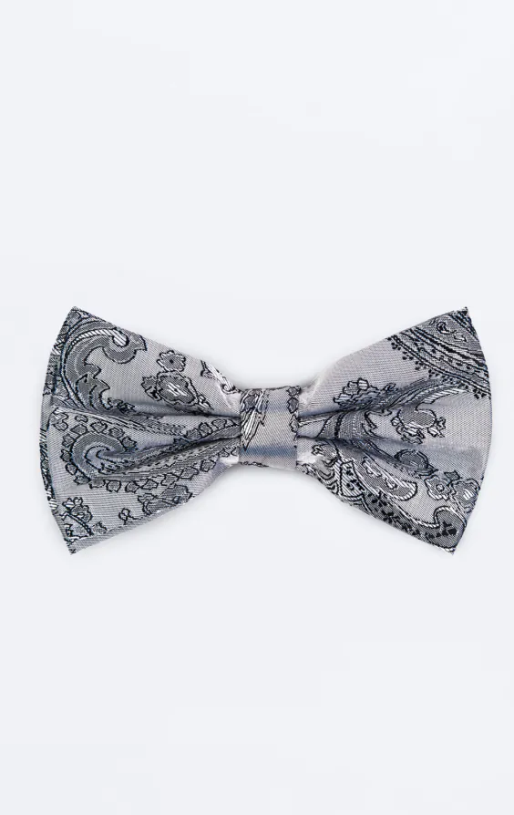 Grijs paisley strik