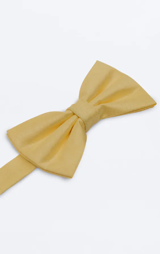 Strik in lichtgeel, polyester dupion, voorgestrikt - photo 1