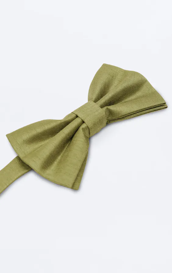 Strik in groen, polyester dupion, voorgestrikt - photo 1