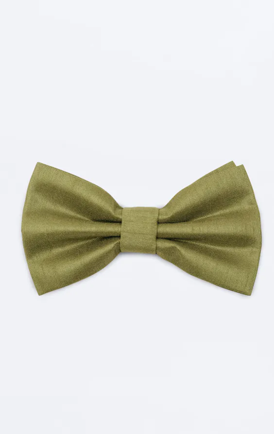 Strik in groen, polyester dupion, voorgestrikt