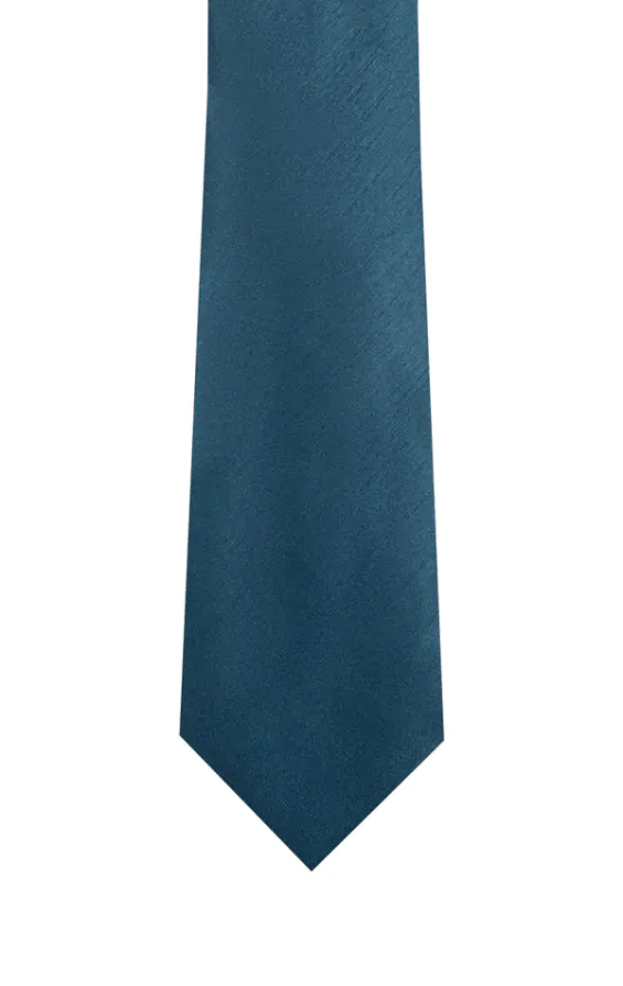 Poly dupion stropdas in Marokkaans blauw - photo 1