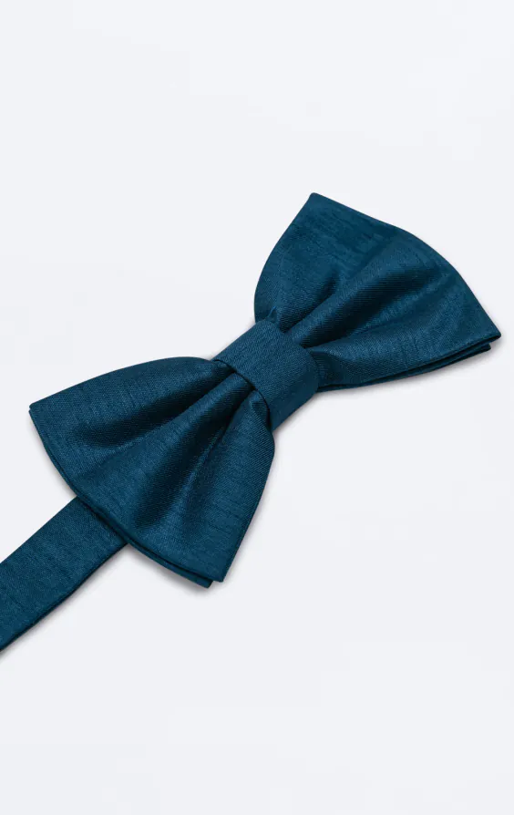 Strik in Marokkaans blauw, polyester dupion, voorgestrikt - photo 1