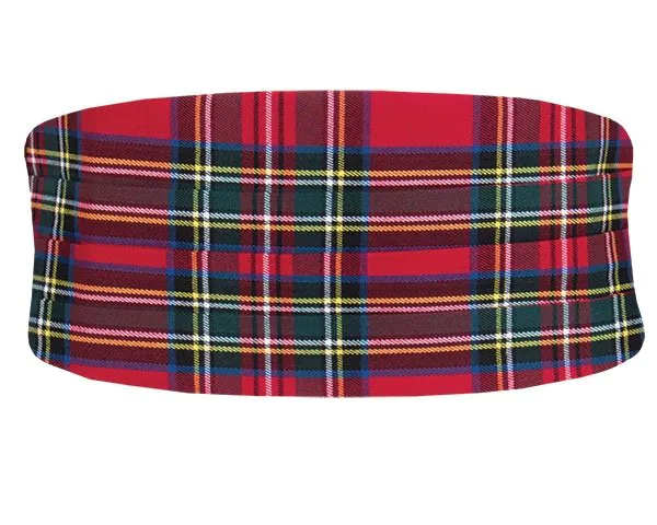 Rood geruite cumberband