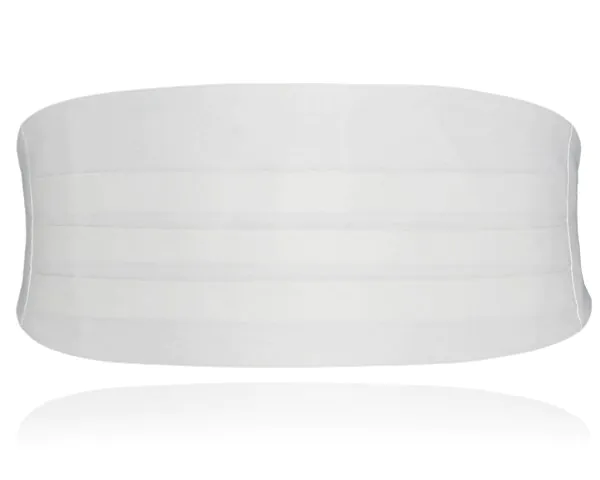 Jongens cumberband in wit polyester