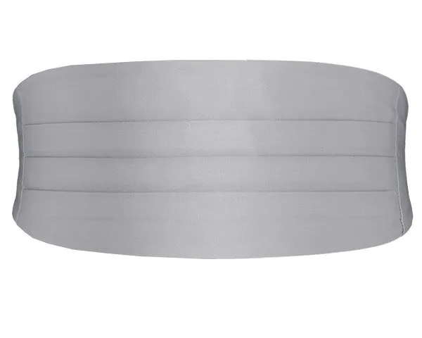Cumberband in zilver polyester Cumberband in zilver polyester