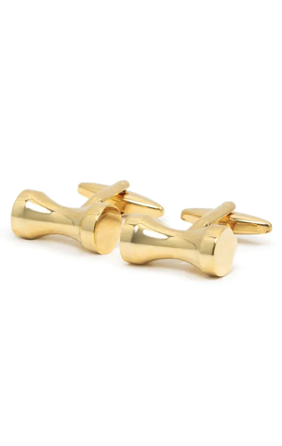 Gouden zandloper stijl manchet knopen