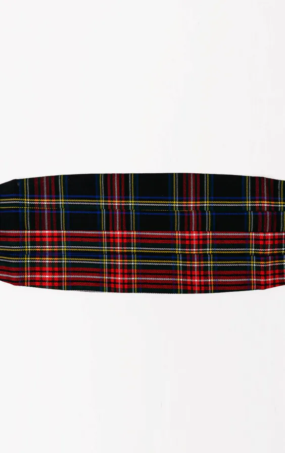 Navy tartan ruit cumberband Navy tartan ruit cumberband