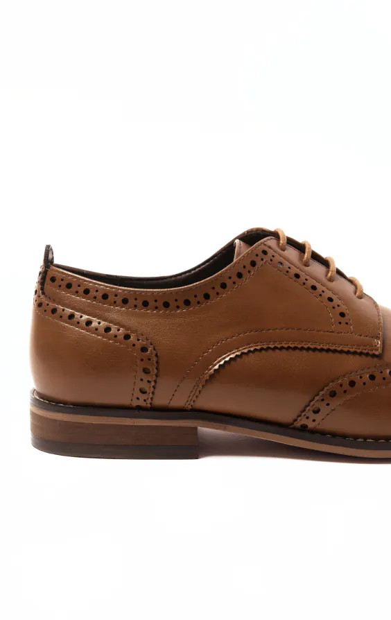 Tan derby brogue schoenen - photo 4 Tan derby brogue schoenen - photo 4