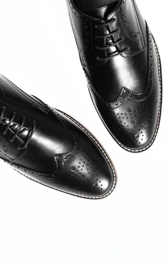 Zwarte derby brogue schoenen - photo 1 Zwarte derby brogue schoenen - photo 1