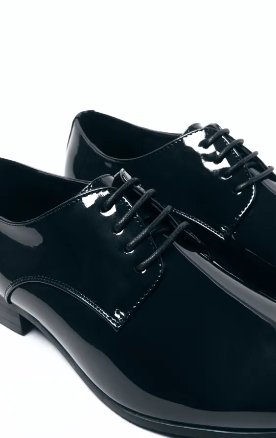 Marineblauwe moderne lakschoenen - photo 3