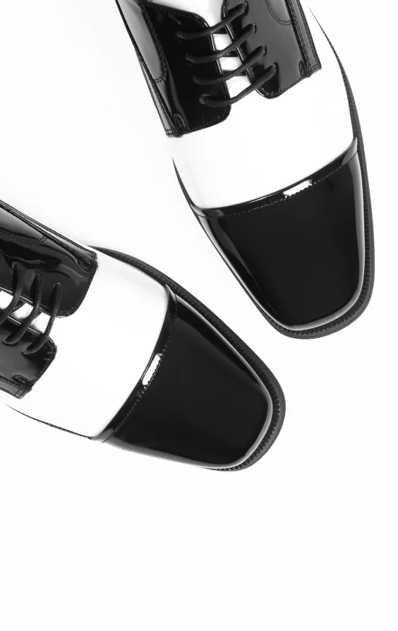 Vegas zwart & witte patent schoenen - photo 1 Vegas zwart & witte patent schoenen - photo 1
