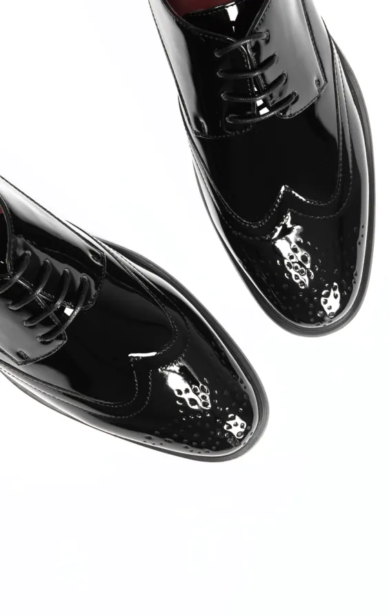 Zwart patent brogue schoenen - photo 1