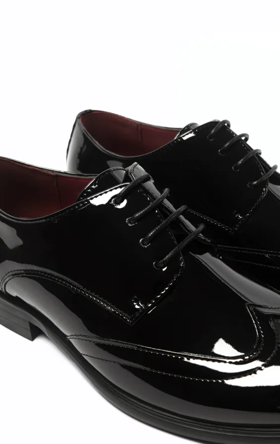 Zwart patent brogue schoenen - photo 3