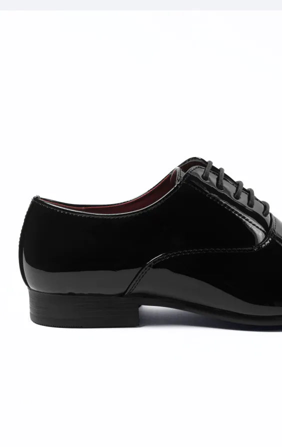 Zwart patent plain oxford toecap schoenen - photo 4