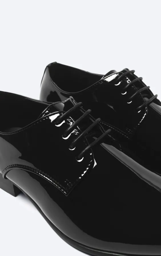 Zwarte moderne lakleren schoenen - photo 3 Zwarte moderne lakleren schoenen - photo 3