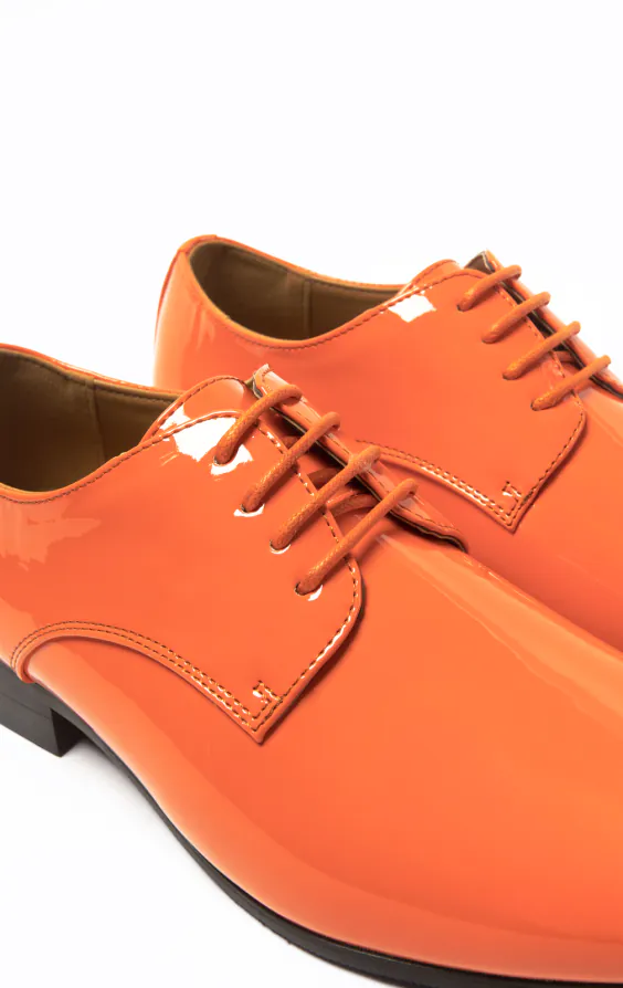 Oranje moderne lakschoenen - photo 3
