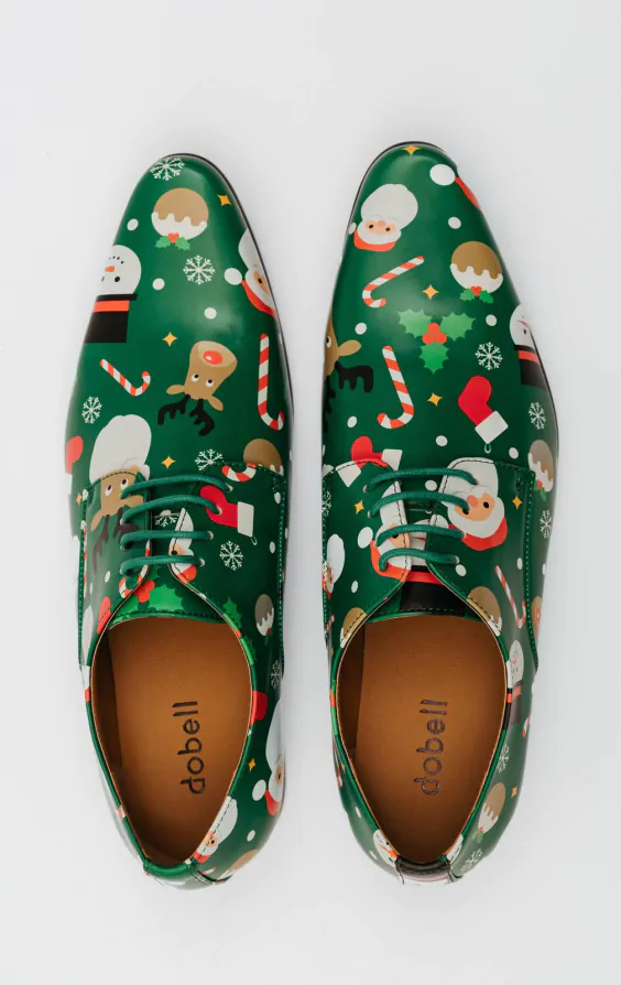Groene schoenen met 'Santa & Friends' patroon - photo 2 Groene schoenen met 'Santa & Friends' patroon - photo 2