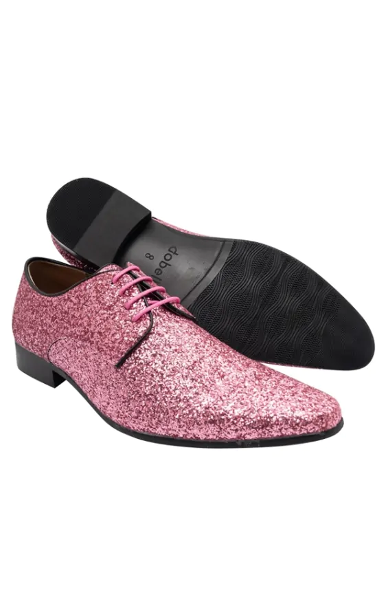 Dobell roze glitter schoenen
