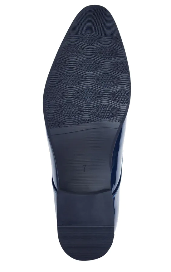 Blauw moderne lakschoenen - photo 4