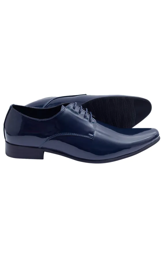 Blauw moderne lakschoenen